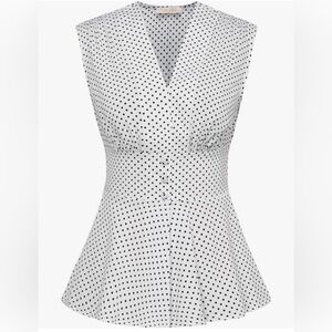 Sleeveless Peplum Blouse- Large